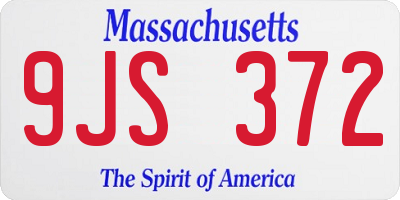 MA license plate 9JS372