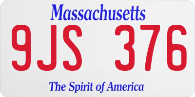MA license plate 9JS376