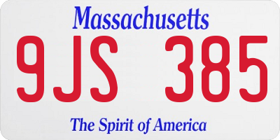 MA license plate 9JS385