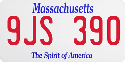 MA license plate 9JS390