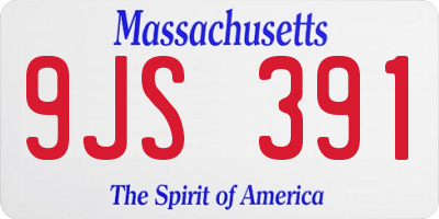 MA license plate 9JS391