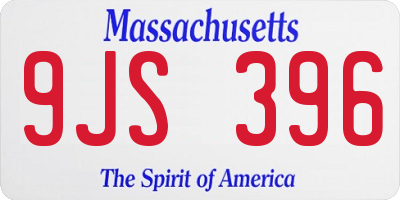 MA license plate 9JS396