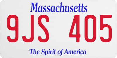 MA license plate 9JS405