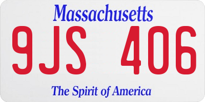 MA license plate 9JS406