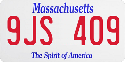 MA license plate 9JS409