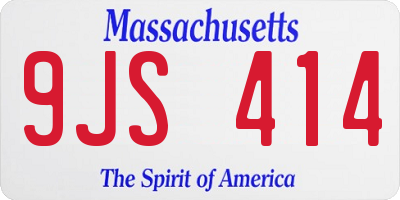 MA license plate 9JS414