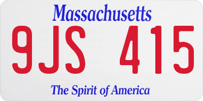 MA license plate 9JS415