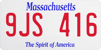 MA license plate 9JS416