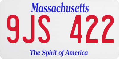 MA license plate 9JS422