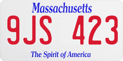 MA license plate 9JS423