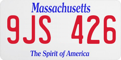 MA license plate 9JS426