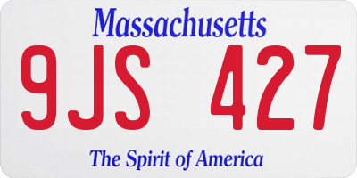 MA license plate 9JS427