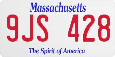 MA license plate 9JS428