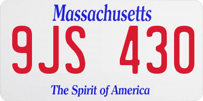 MA license plate 9JS430