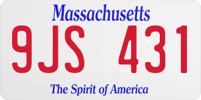 MA license plate 9JS431