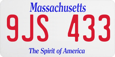 MA license plate 9JS433