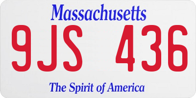 MA license plate 9JS436