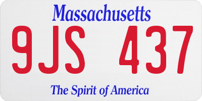 MA license plate 9JS437