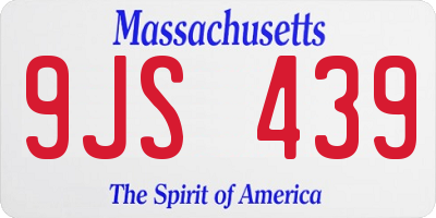 MA license plate 9JS439