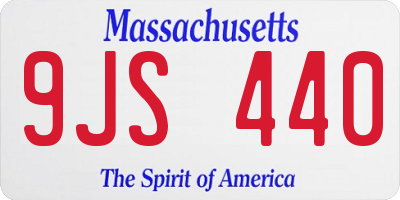 MA license plate 9JS440