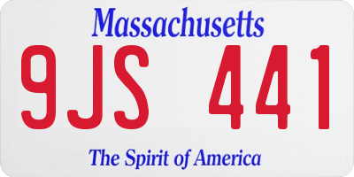 MA license plate 9JS441