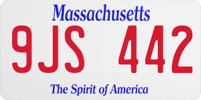 MA license plate 9JS442