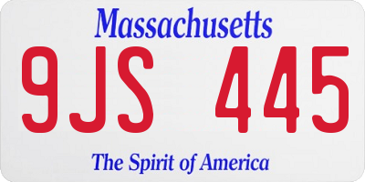MA license plate 9JS445