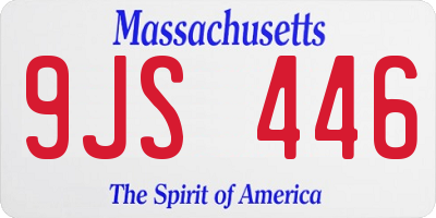 MA license plate 9JS446
