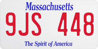 MA license plate 9JS448