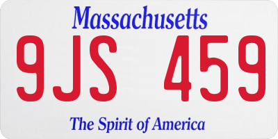 MA license plate 9JS459