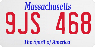 MA license plate 9JS468
