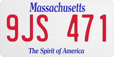 MA license plate 9JS471