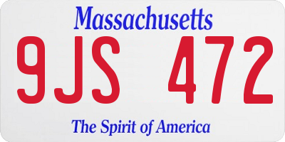 MA license plate 9JS472