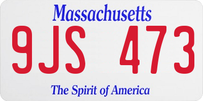 MA license plate 9JS473