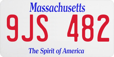 MA license plate 9JS482