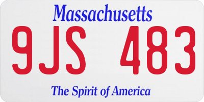 MA license plate 9JS483