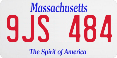 MA license plate 9JS484