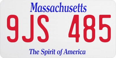 MA license plate 9JS485