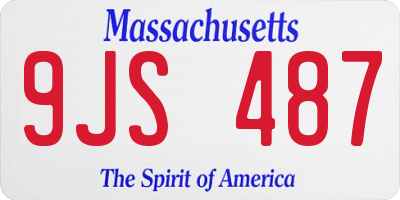 MA license plate 9JS487