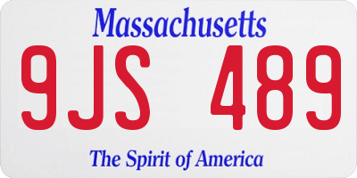 MA license plate 9JS489