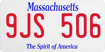 MA license plate 9JS506