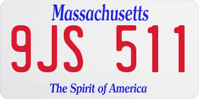 MA license plate 9JS511