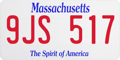 MA license plate 9JS517