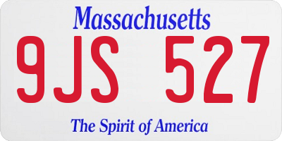 MA license plate 9JS527