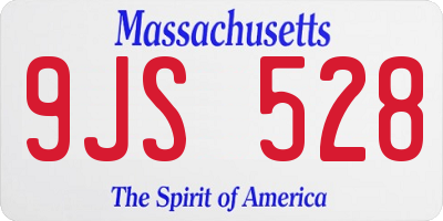MA license plate 9JS528