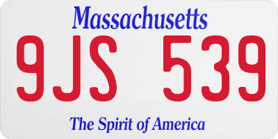 MA license plate 9JS539