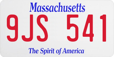 MA license plate 9JS541