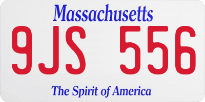 MA license plate 9JS556