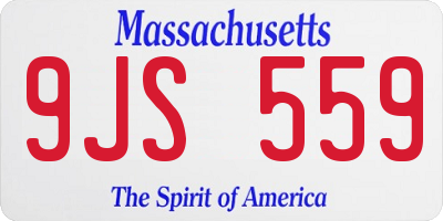 MA license plate 9JS559