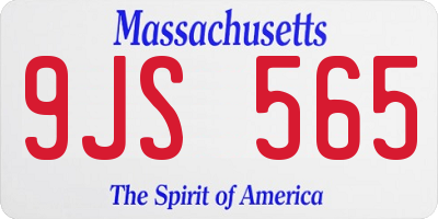 MA license plate 9JS565